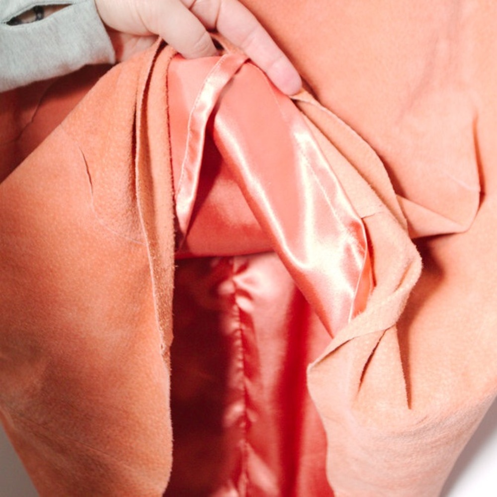 🔥😍 Peach 100% leather A line skirt - Picture 4 of 8